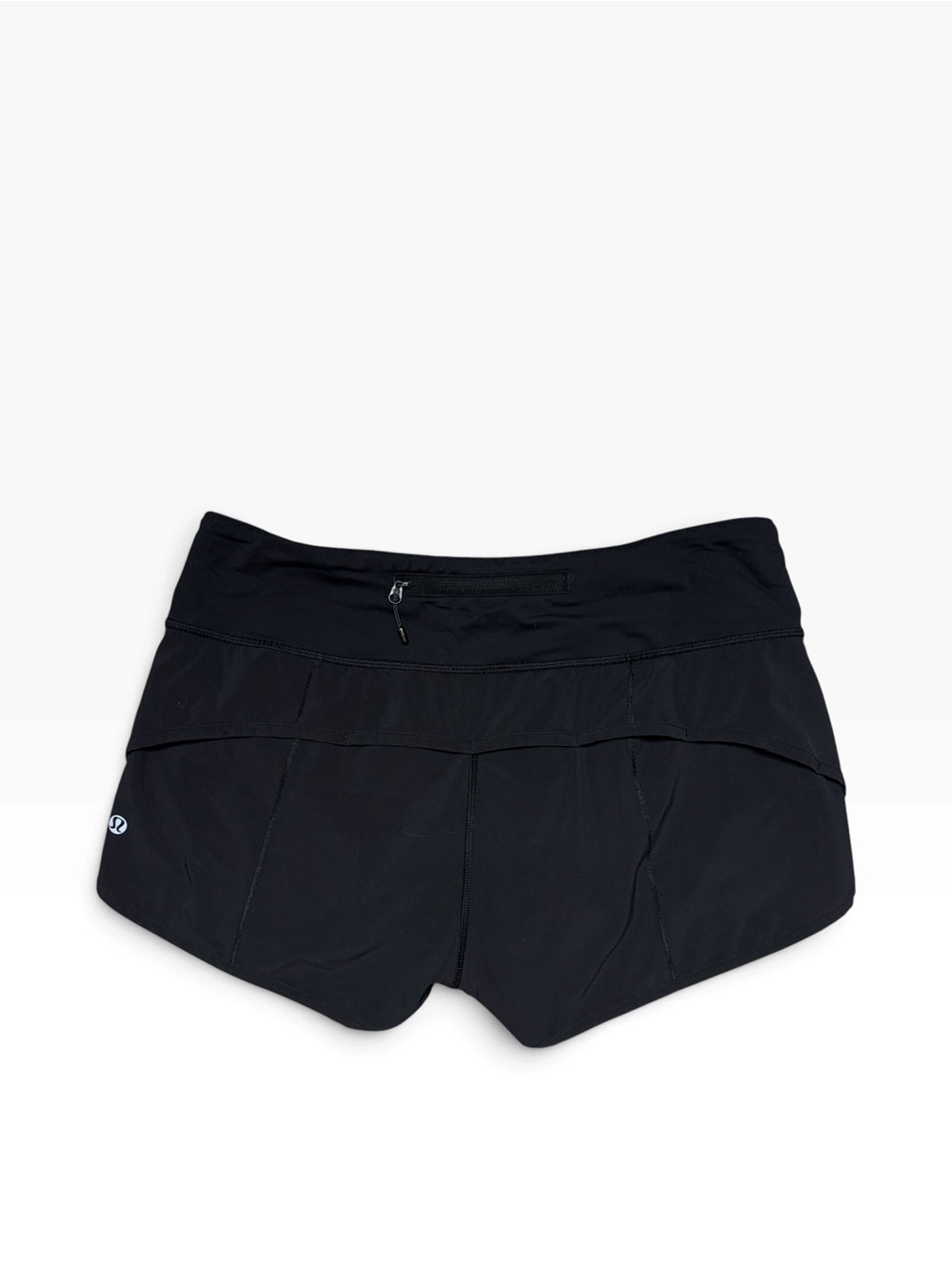 Lululemon Black Lined Running Shorts Mid Rise Size 6